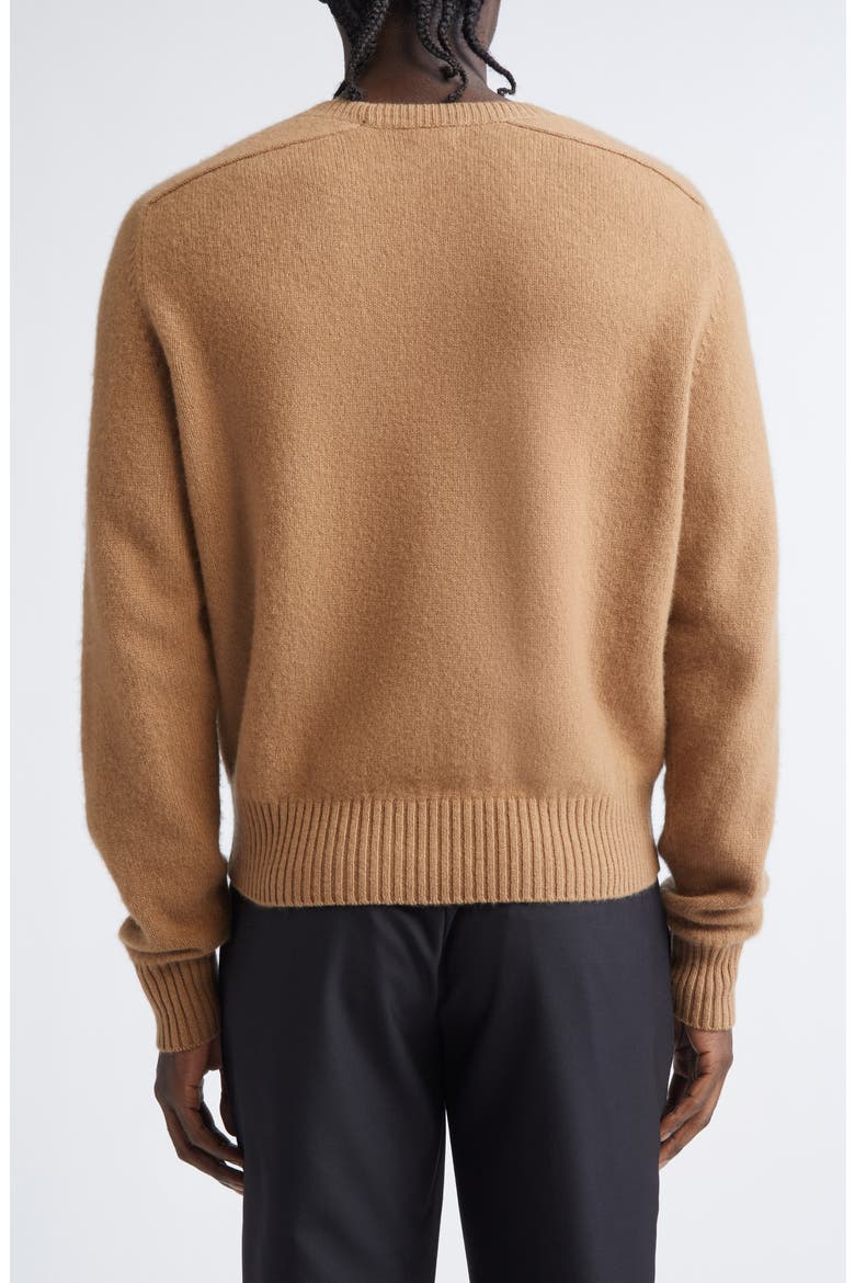 Felted Cashmere Crewneck Sweater, Alternate, color, JB252 CAMEL