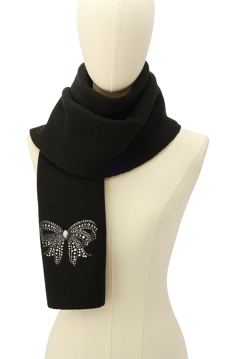 Kurt Geiger London Belgravia Bow Scarf, Alternate, color, Black