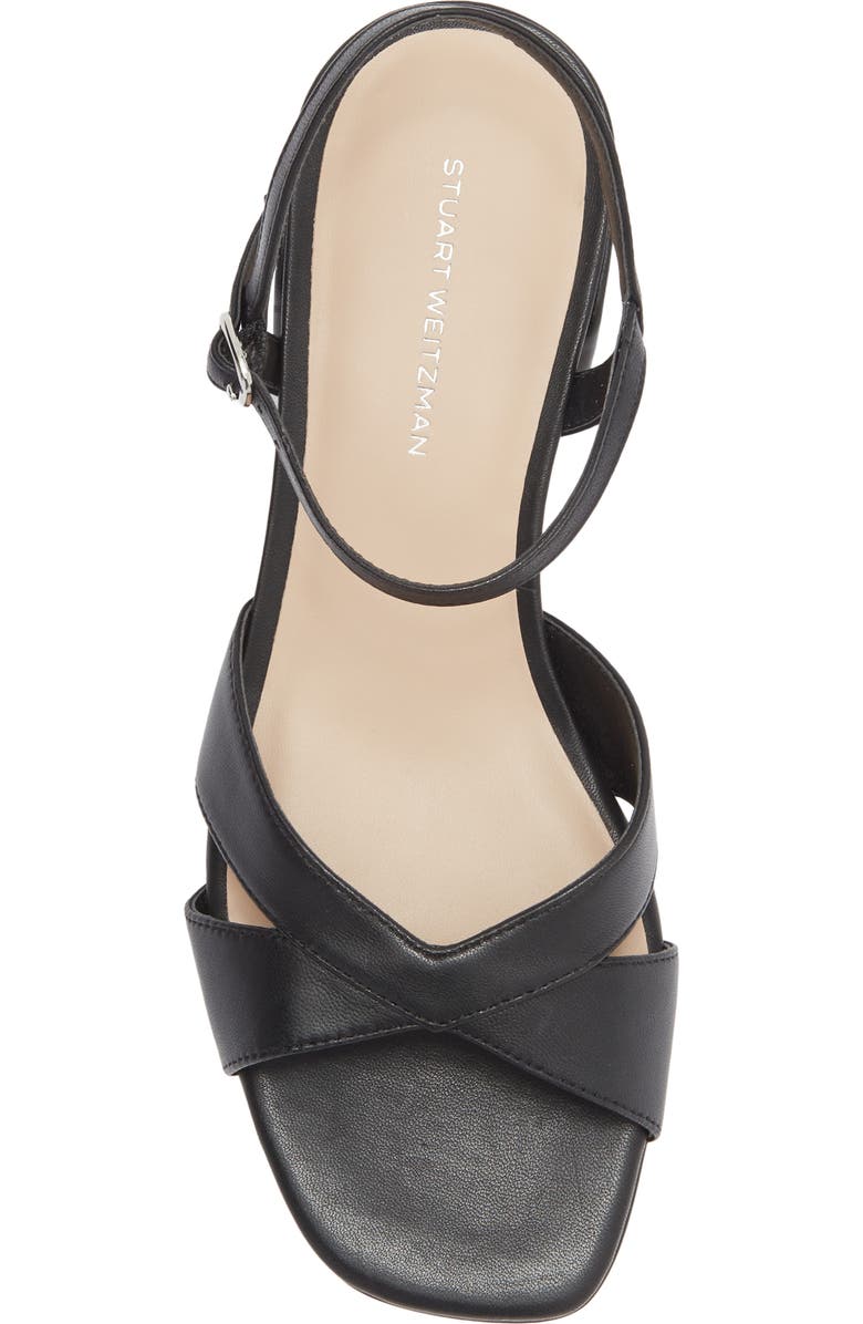 Stuart Weitzman Miami Block Heel Sandal, Alternate, color, Black