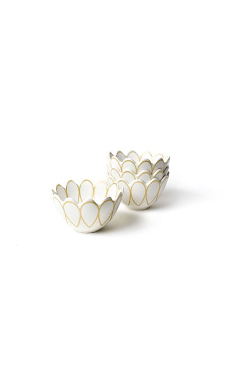 Deco Gold Scallop Small Bowl Set of 4
