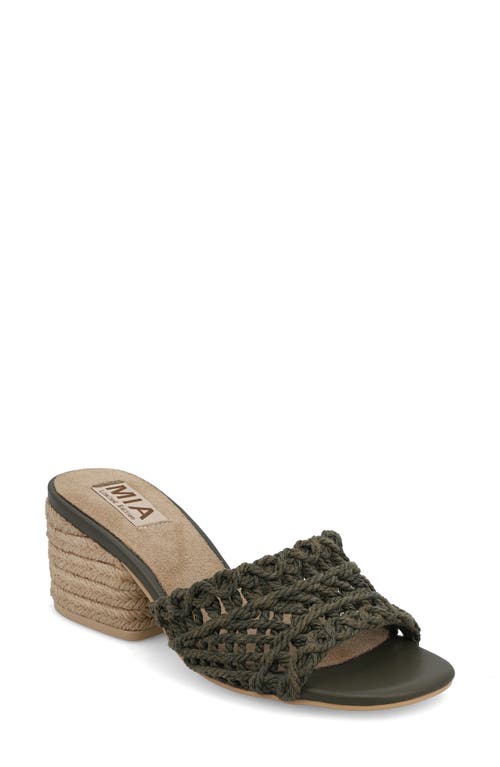 Mia Idella Block Heel Sandal In Khaki