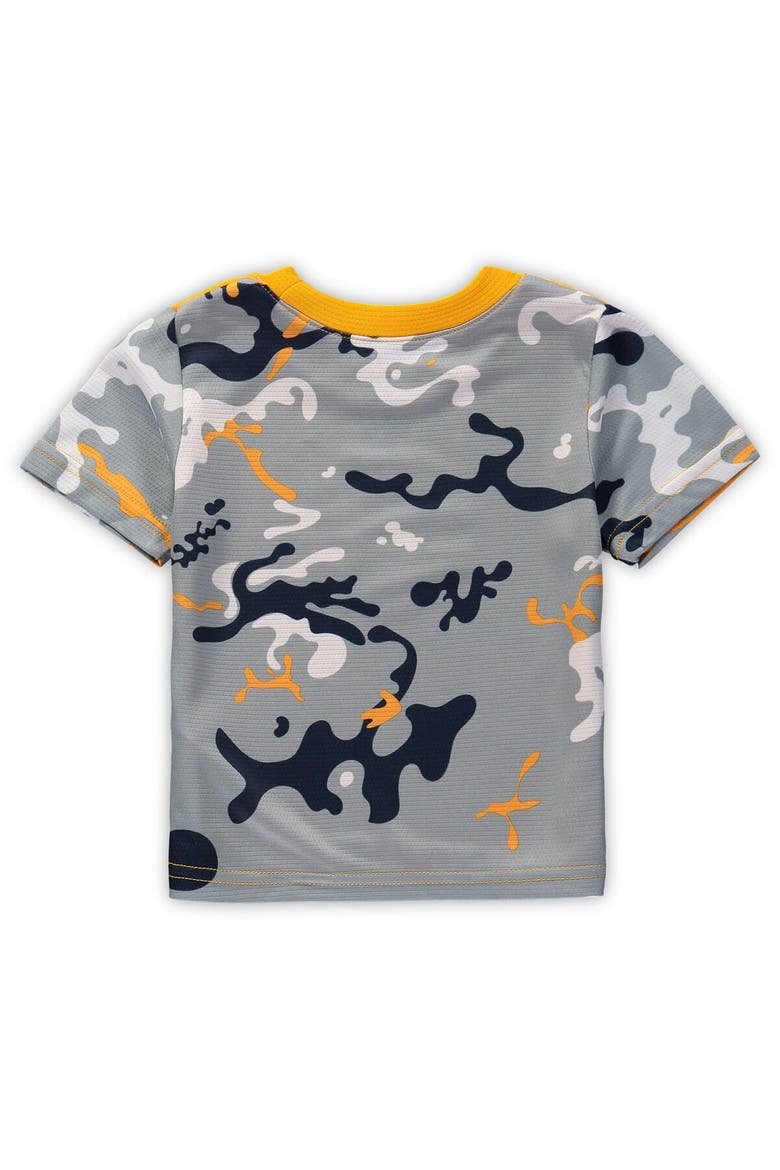 Newborn & Infant Gold/Navy Milwaukee Brewers Pinch Hitter T-Shirt & Shorts Set, Alternate, color, Gold