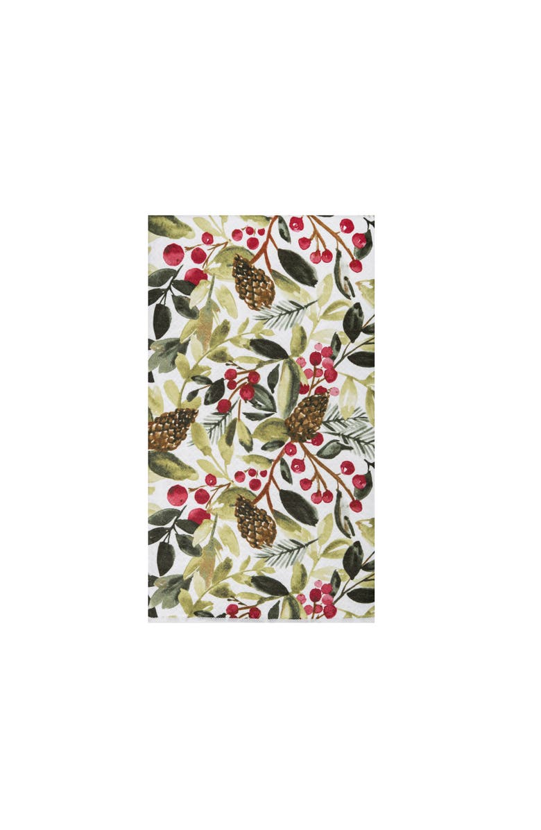 C&F Home Cones & Berries Botanical Christmas Dishtowel, Main, color, Green