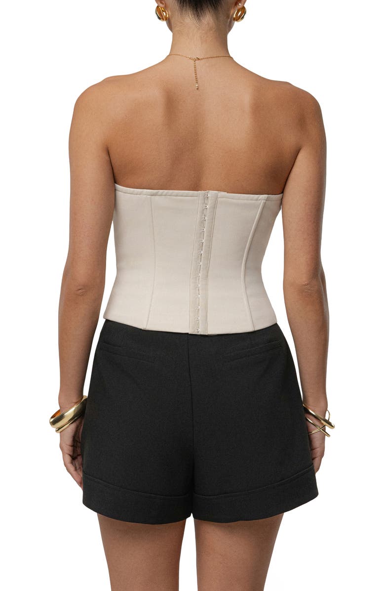 JLUXLABEL Sunset Tides Strapless Corset Top, Alternate, color, Ivory
