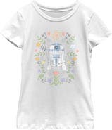 Star Wars Girl's Star Wars R2-D2 Spring Flowers Graphic T-Shirt
