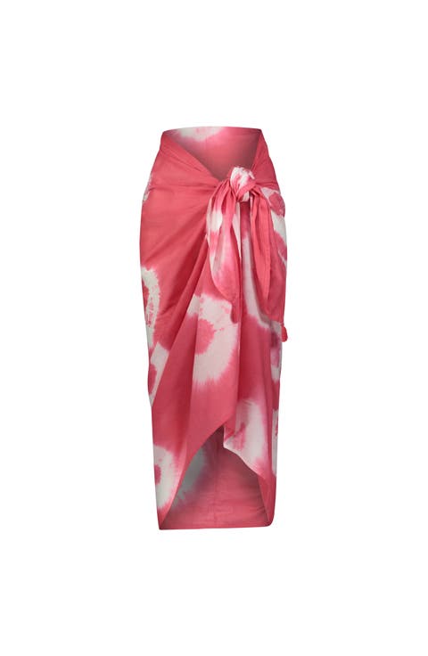 Cotton Saline Pareo Hibiscus Tie-Dye