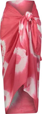 mer st barths Cotton Saline Pareo Hibiscus Tie-Dye