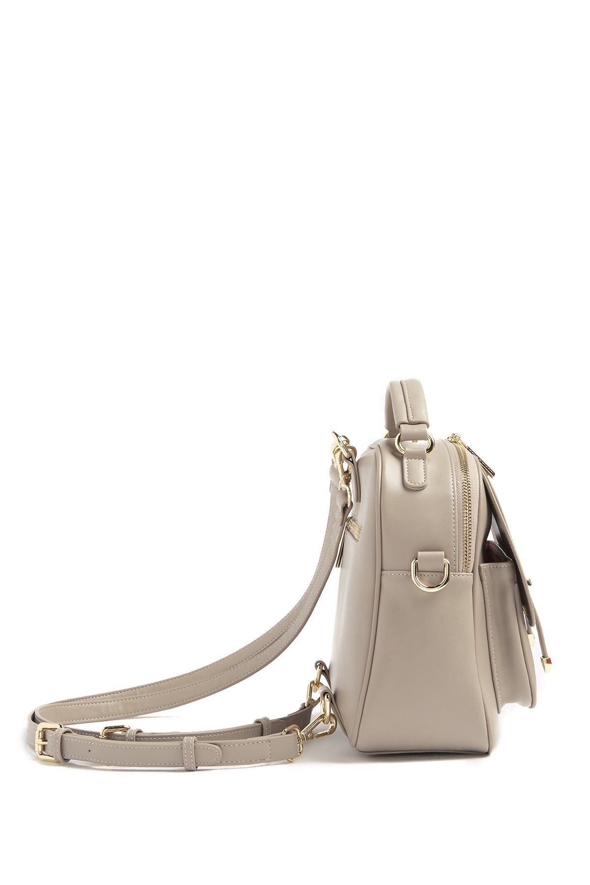 Camila Leather Backpack, Alternate, color, GREY
