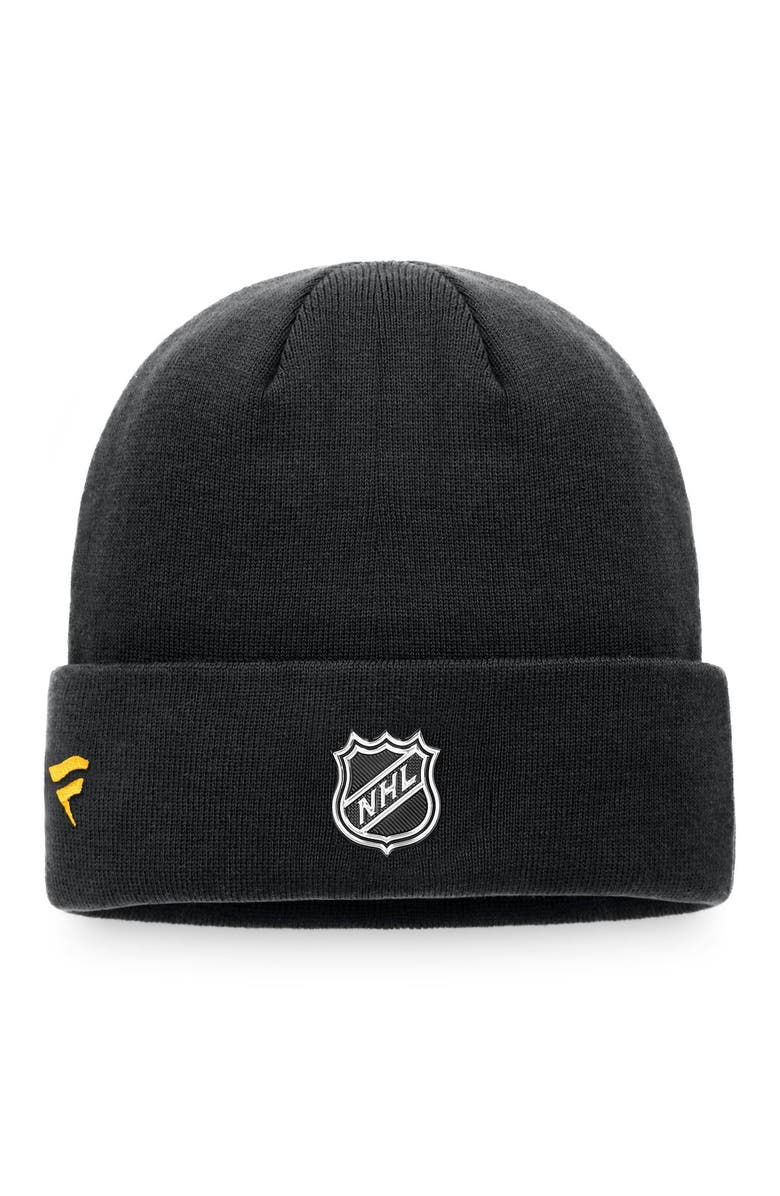FANATICS Men's Fanatics Branded Black Pittsburgh Penguins Authentic Pro Locker Room Cuffed Knit Hat, Alternate, color, Black