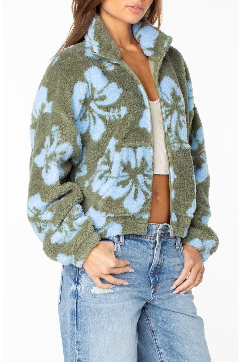 Cold Surf High-Pile Fleece Jacket, Alternate, color, OIL GREEN