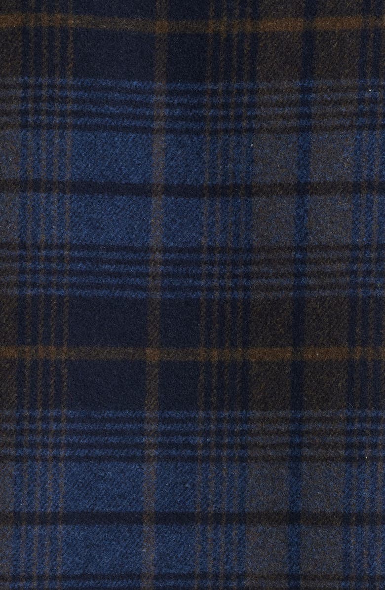 Robert Barakett Kaden Plaid Overshirt, Alternate, color, Navy