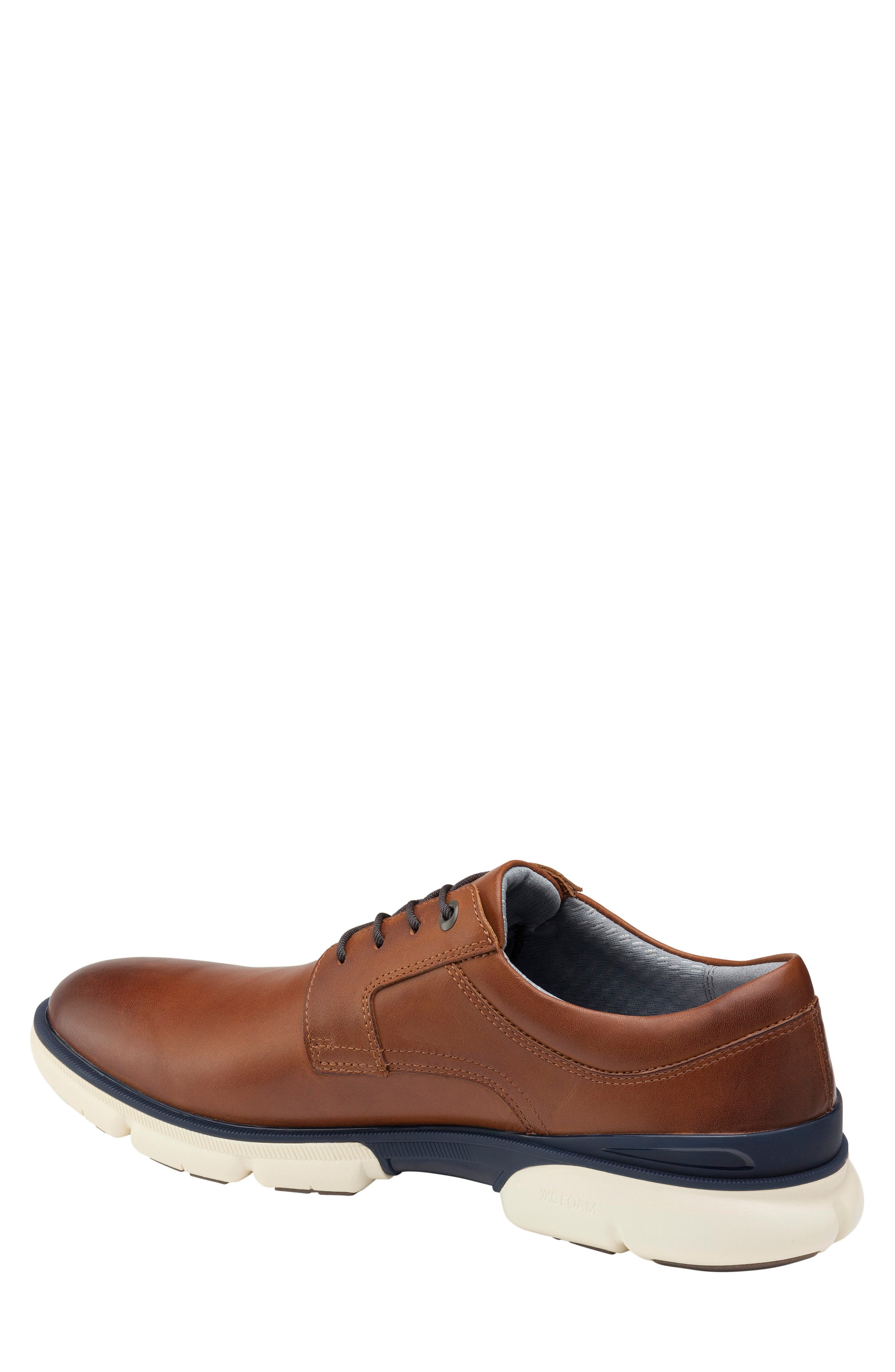 Johnston & Murphy Tanner Waterproof Plain Toe Derby, Alternate, color, Tan Waterproof Leather
