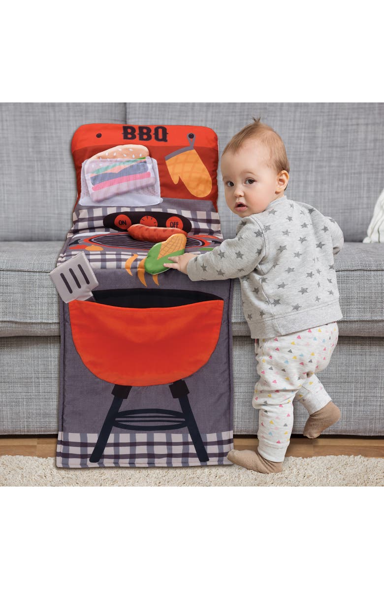 Lambs & Ivy Interactive 2-n-1 Soft Toddler Hamburger/Barbeque Pillow Play Set, Alternate, color, Multicolor