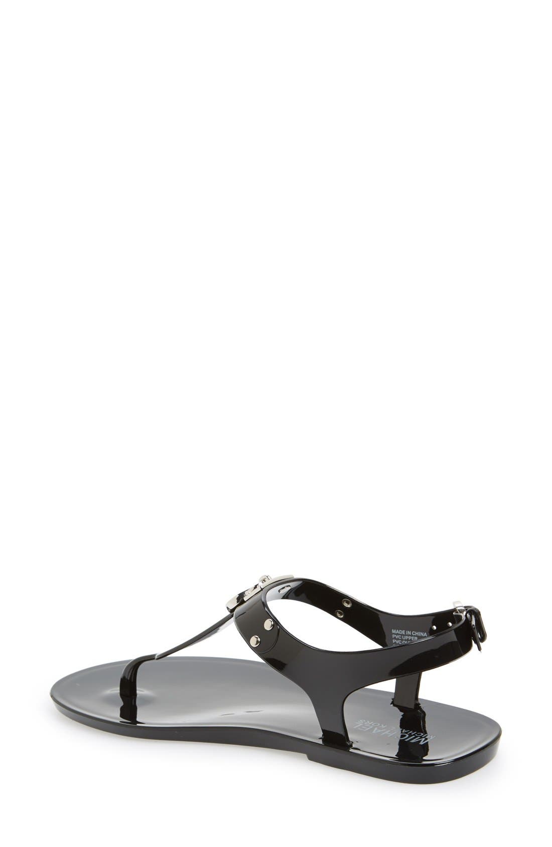 'Hamilton' Jelly Sandal, Alternate, color, BLACK