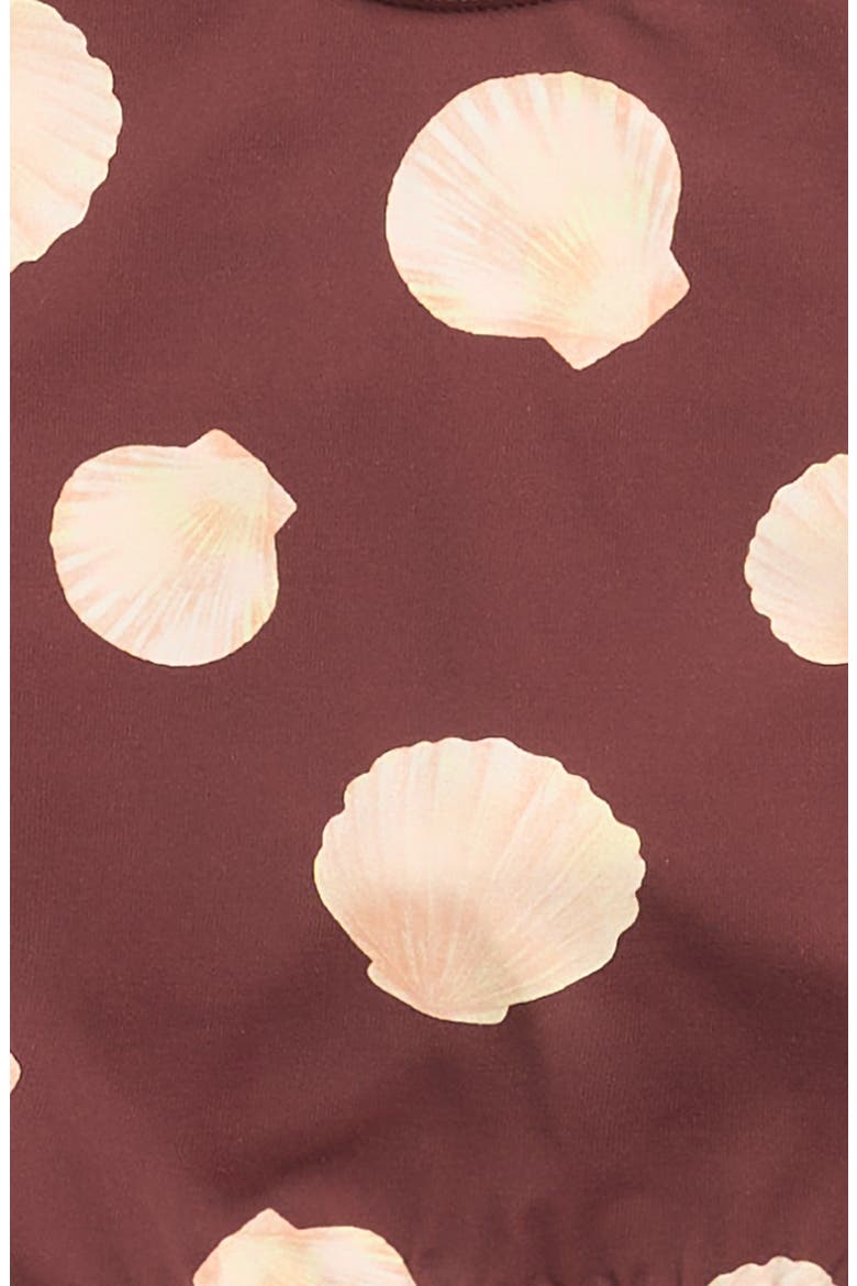 Kids' Camila Long-Sleeve Two-Piece Rashguard Swimsuit, Alternate, color, CHOCOLATE