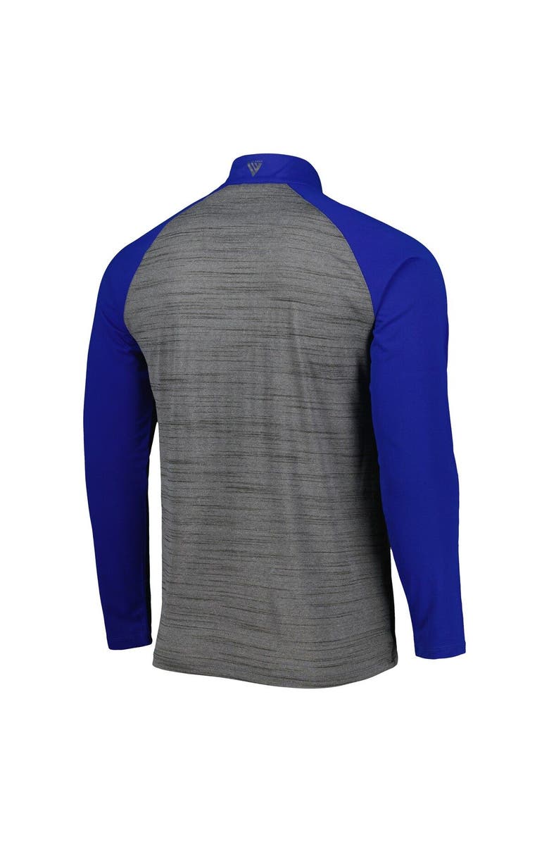 LEVELWEAR Men's Levelwear Heather Gray Chicago Cubs Vandal Raglan Quarter-Zip Top, Alternate, color, 