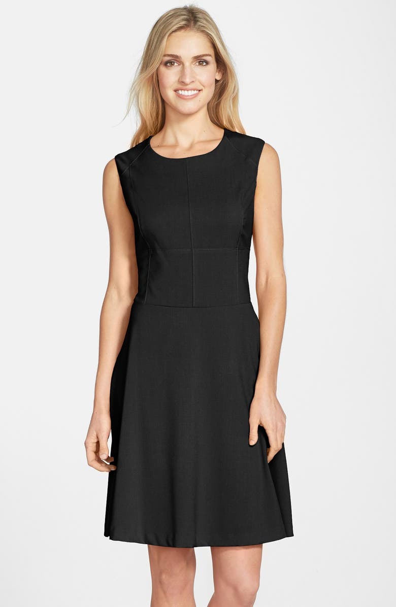 Marc New York by Andrew Marc Woven Fit & Flare Dress, Main, color, 