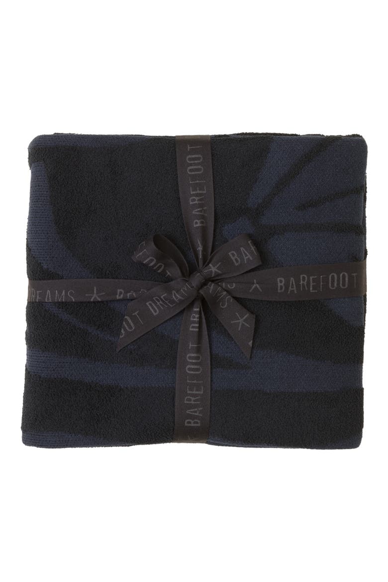CozyChic® Desert Bloom Throw Blanket, Main, color, DARK INDIGO/ BLACK