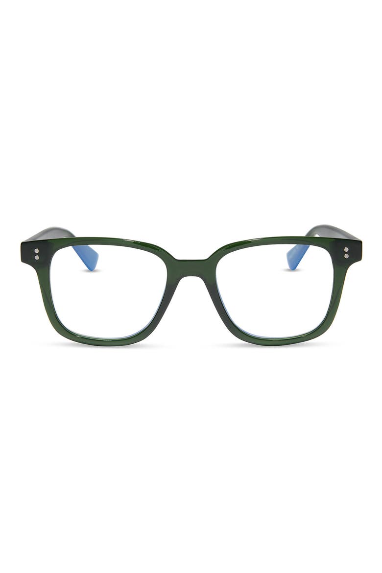 Paxton XL Square Reading Glasses, Main, color, DEEP EMERALD
