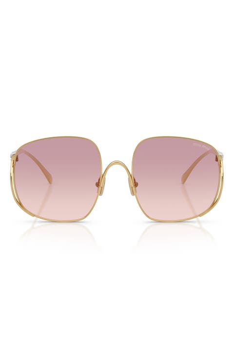 MU A57S 57mm Gradient Square Sunglasses