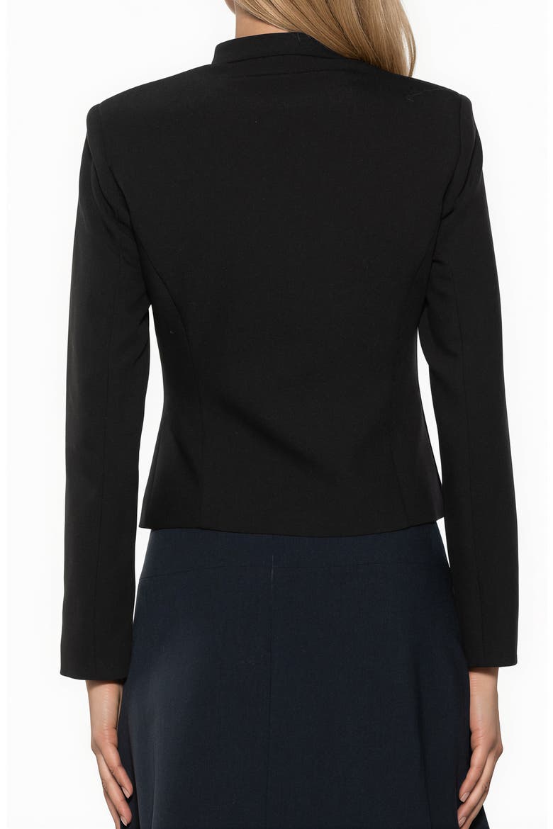 Moira Mandarin Collar Jacket, Alternate, color, BLACK