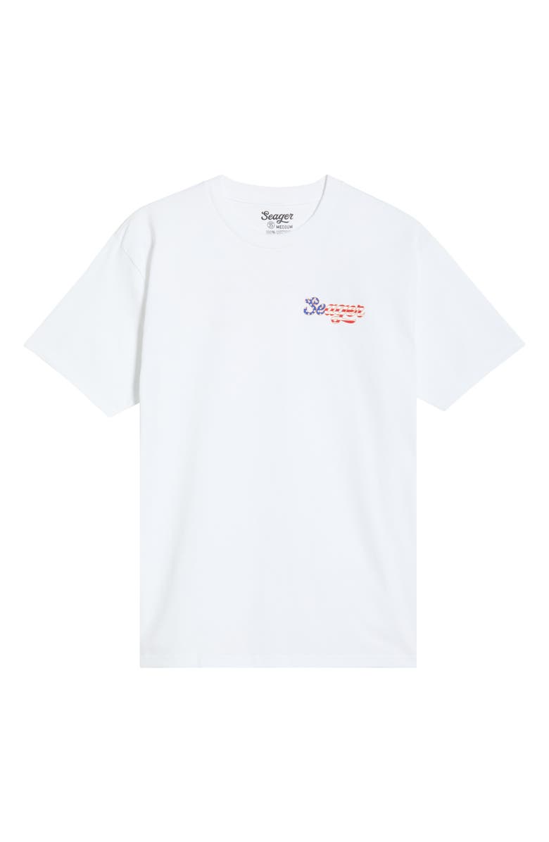 Seager Co USA Russ Cotton Graphic T-Shirt, Main, color, White