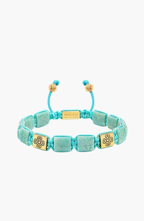 Amazonite Dorje Flatbead Bracelet