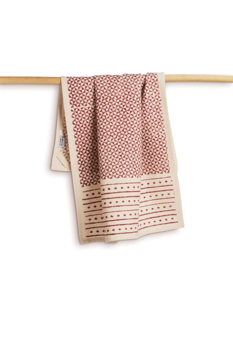 Make Waves - Hand Block Printed Kitchen Towels - Set of 2, Alternate, color, Slate