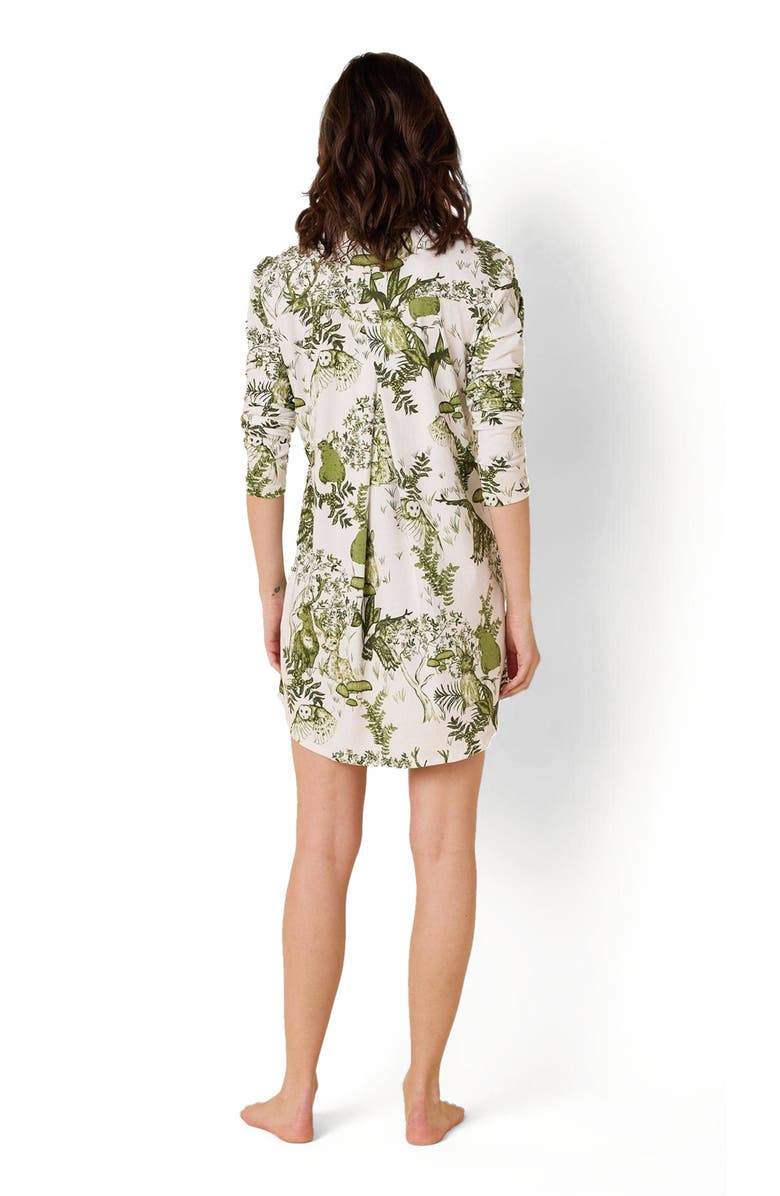 The Cat's Pajamas Pima Knit Night Shirt Conversational, Alternate, color, Woodside