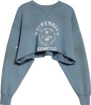 Golden Goose Journey Crop Graphic Sweatshirt