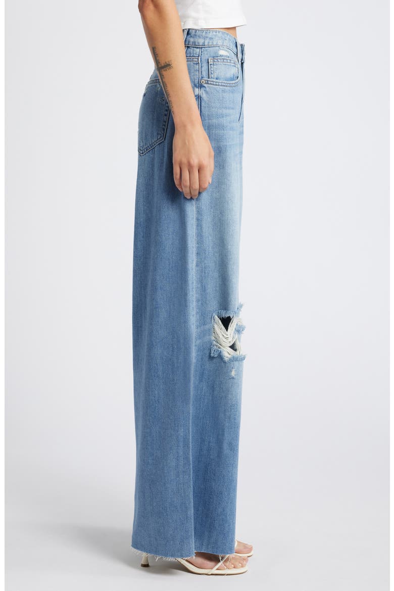 Ripped Supersoft Wide Leg Jeans, Alternate, color, MEDIUM WASH