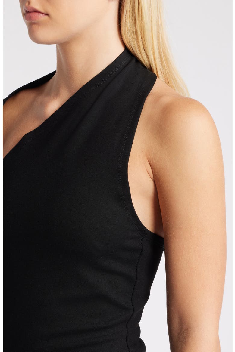 Grove One-Shoulder Top, Alternate, color, BLACK