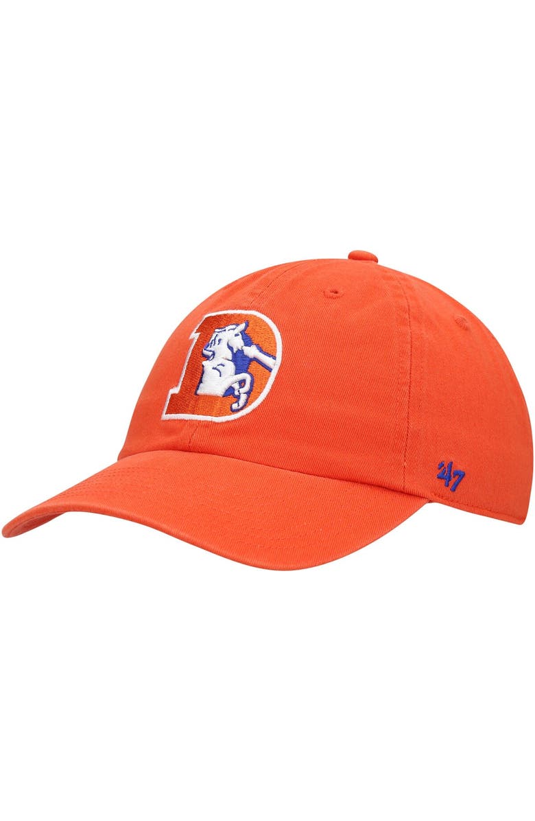 '47 Men's '47 Orange Denver Broncos Clean Up Legacy Adjustable Hat, Main, color, 