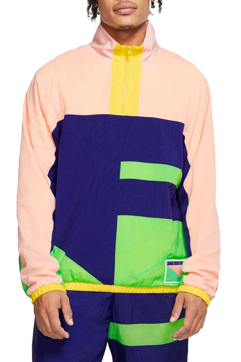 Sportswear Flight Nylon Jacket, Main, color, REGENCY PURPLE/ BLEACHED CORAL