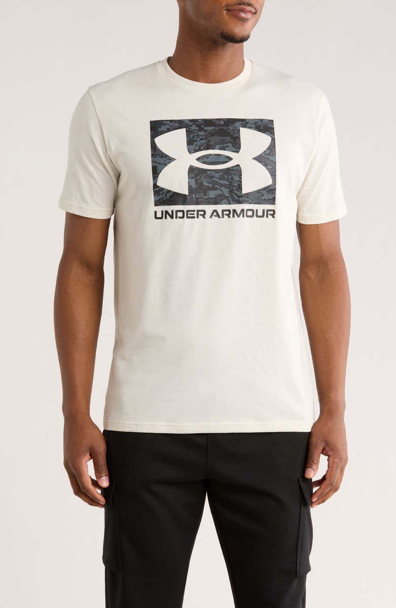 Under Armour ABC Camo Box Logo Graphic Tee, Main, color, Stone / / Black
