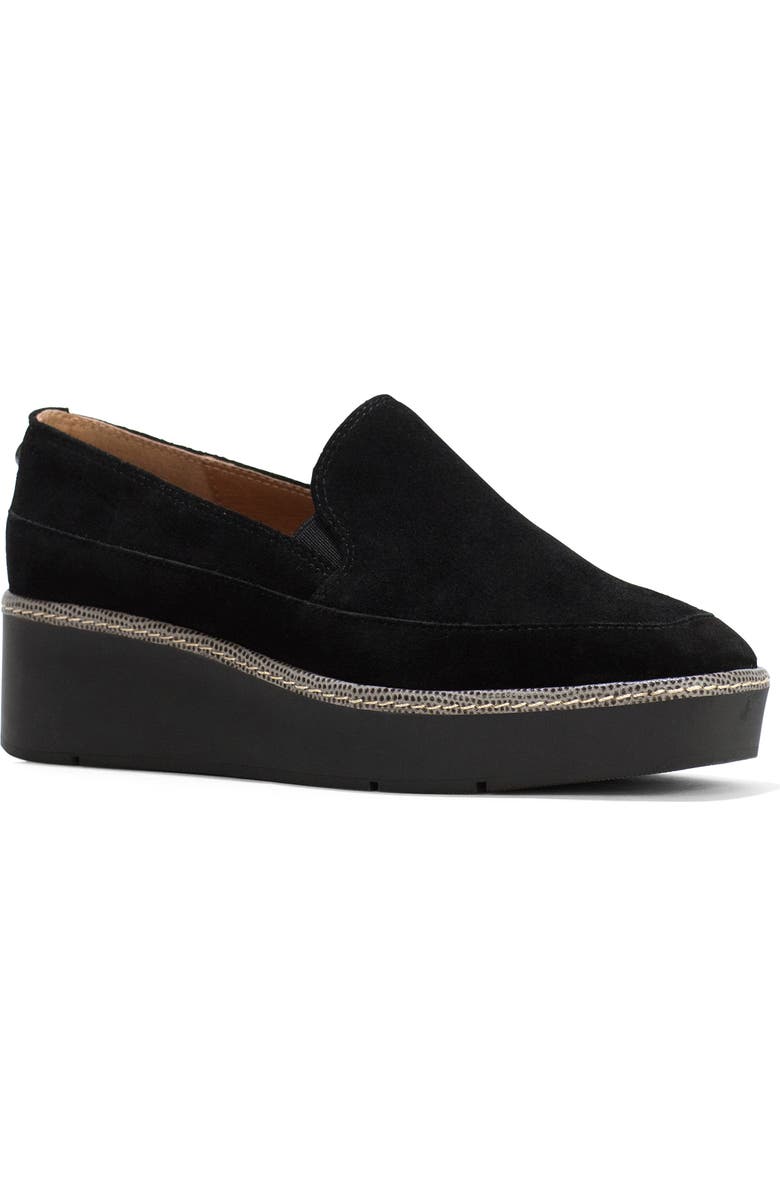 Donald Pliner Wallis Platform Wedge Loafer, Main, color, Black