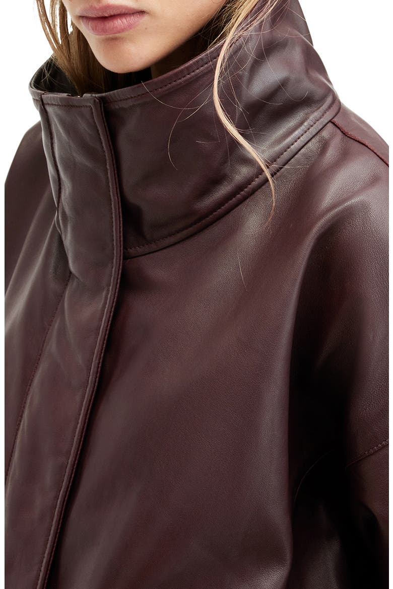 Ryder Leather Jacket, Alternate, color, MOUNTAIN BROWN