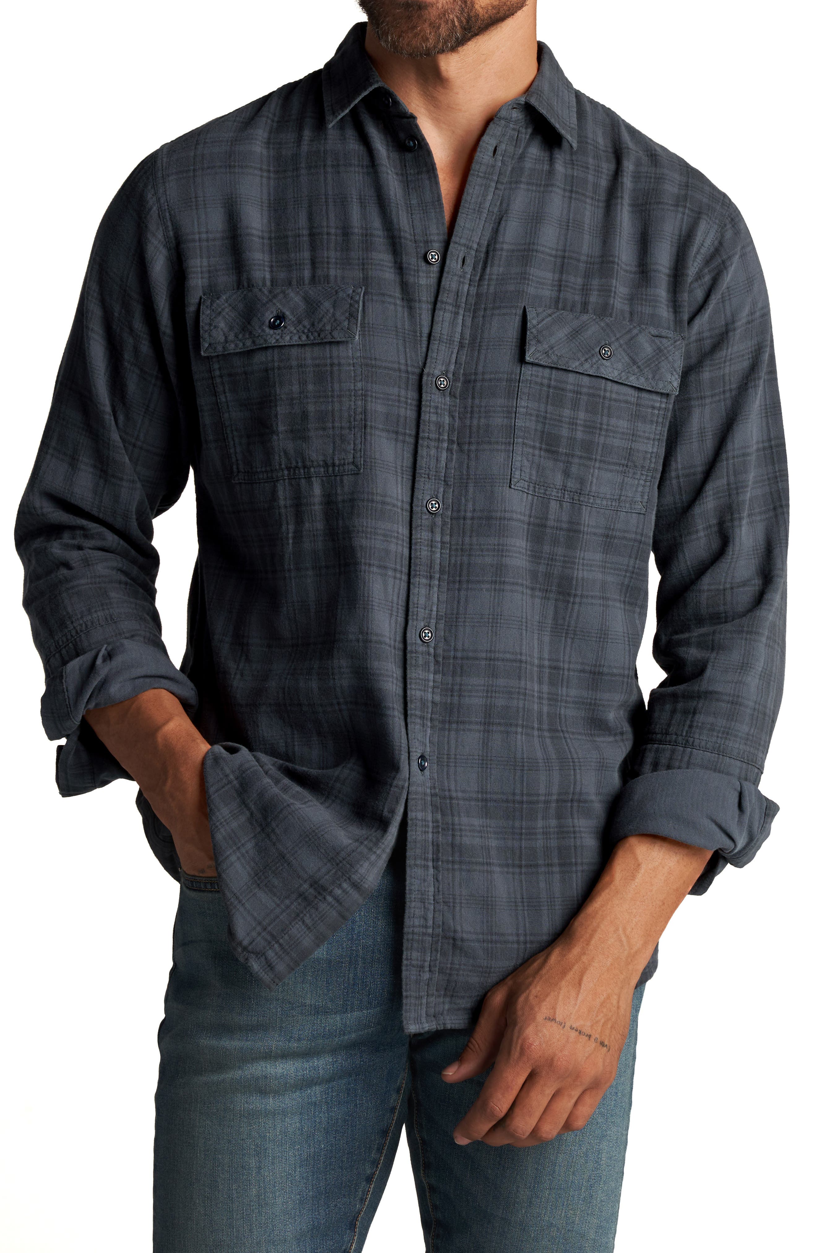 Redding Plaid Flannel Button-Up Shirt - image 3