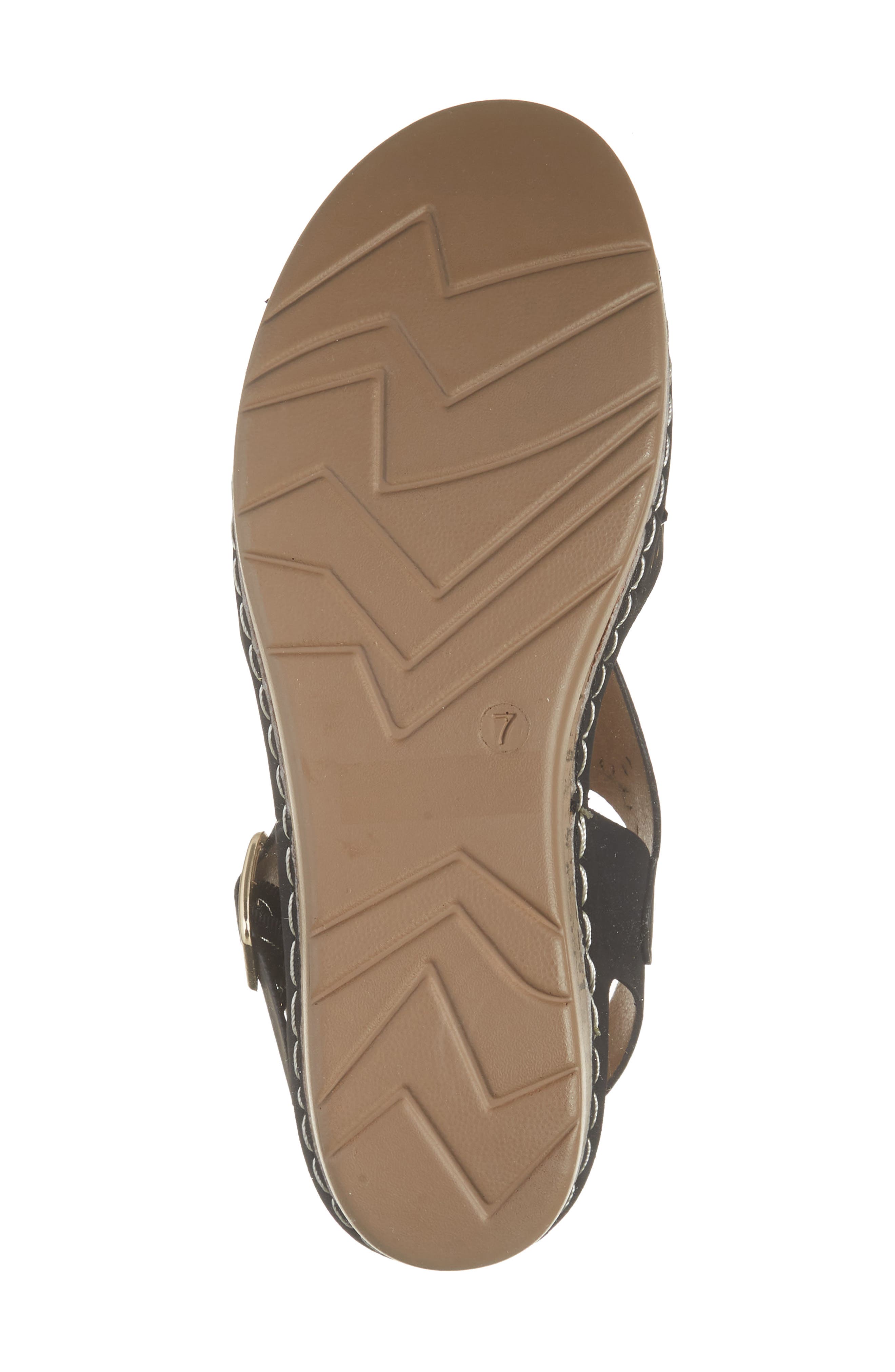 EXTREME BY EDDIE MARC Zora Wedge Sandal, Alternate, color, Black
