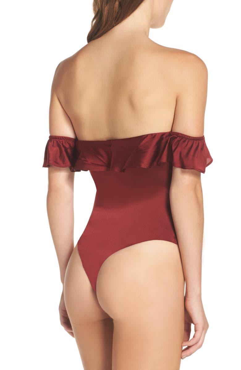 For Love & Lemons Virgo Ruffle Bodysuit, Alternate, color, 