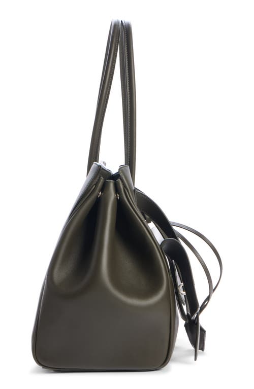 Balenciaga Medium Bel Air Carry All Leather Tote In Green