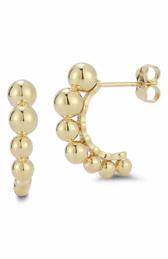 Ember Fine Jewelry 14K Gold Ball Hoop Earrings