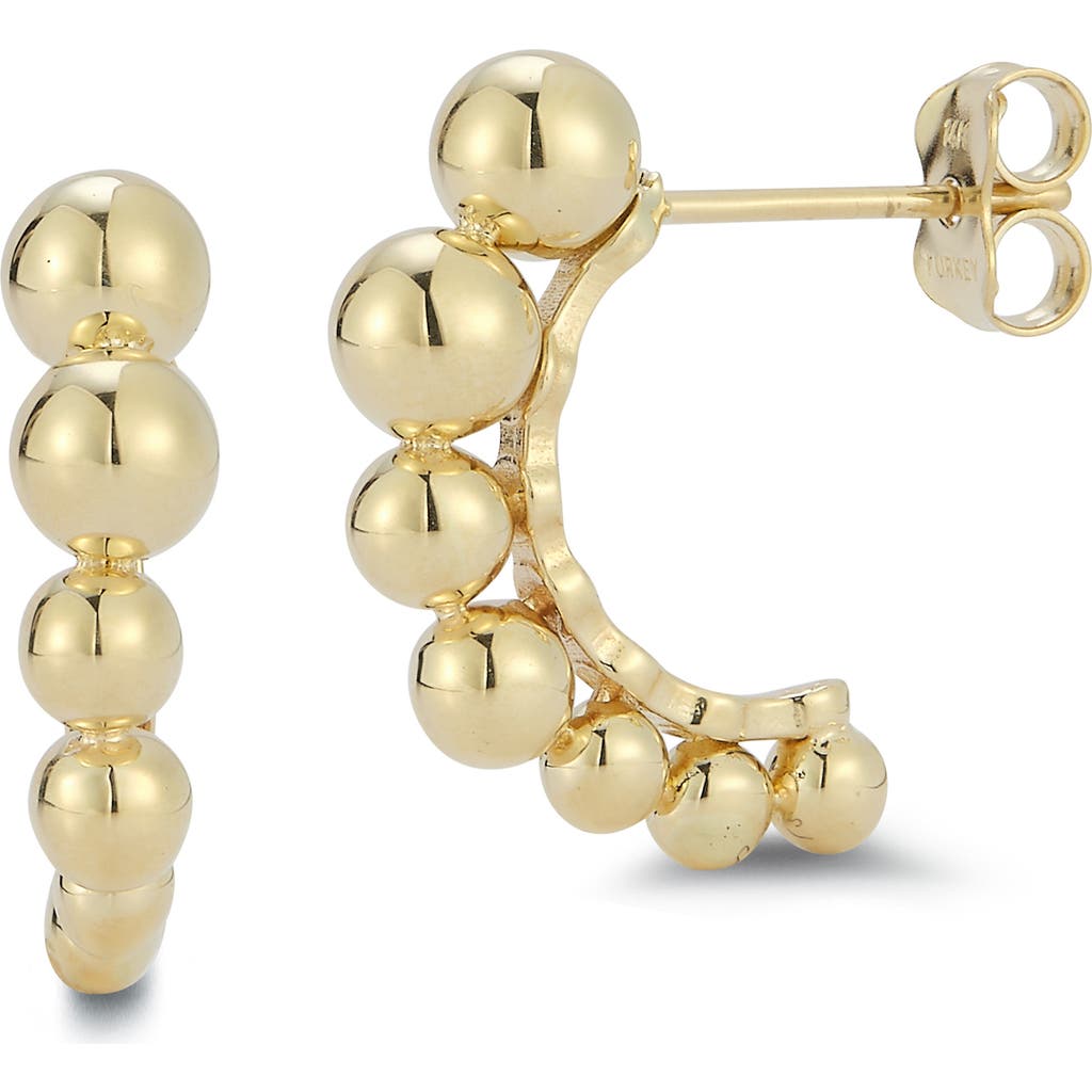 Ember Fine Jewelry 14k Graduated Bubble Huggie Earrings In Gold
