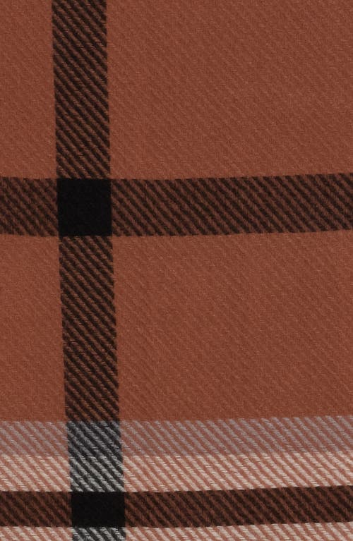 Vince Camuto Oversized Twill Plaid Scarf In Brown