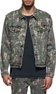 PURPLE BRAND Militaire Buckshot Camo Trucker Jacket