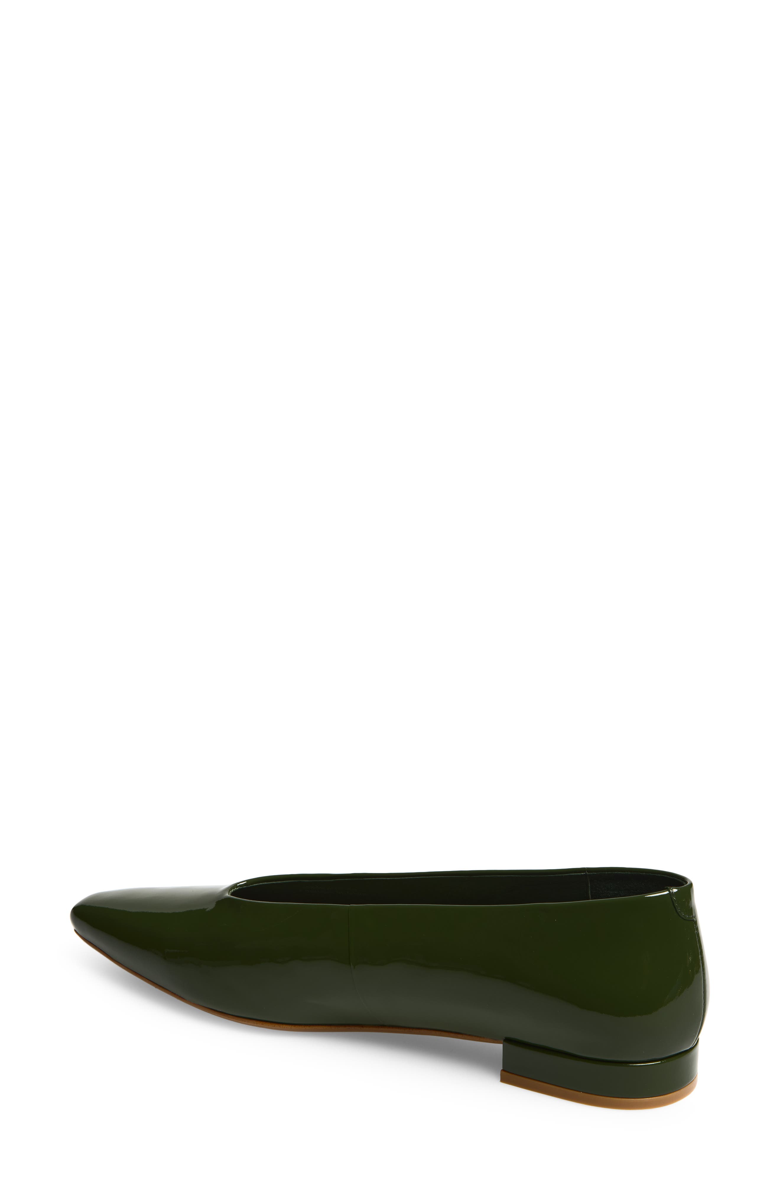 Jeffrey Campbell Hinted Pointed Toe Flat, Alternate, color, Olive Patent