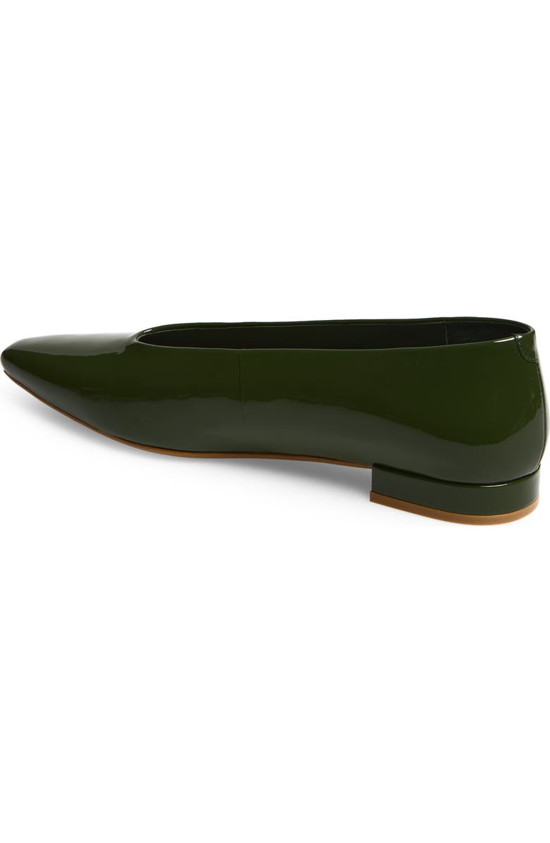 Jeffrey Campbell Hinted Pointed Toe Flat, Alternate, color, Olive Patent