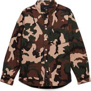 PURPLE BRAND Camo Cotton Twill Button-Down Shirt