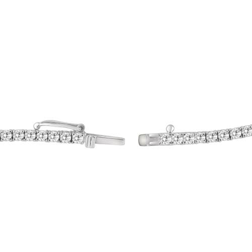 Bliss Diamond 8ct Tw Diamond Tennis Necklace 4-prong 14k Gold 16" Lab Grown In 14k White Gold