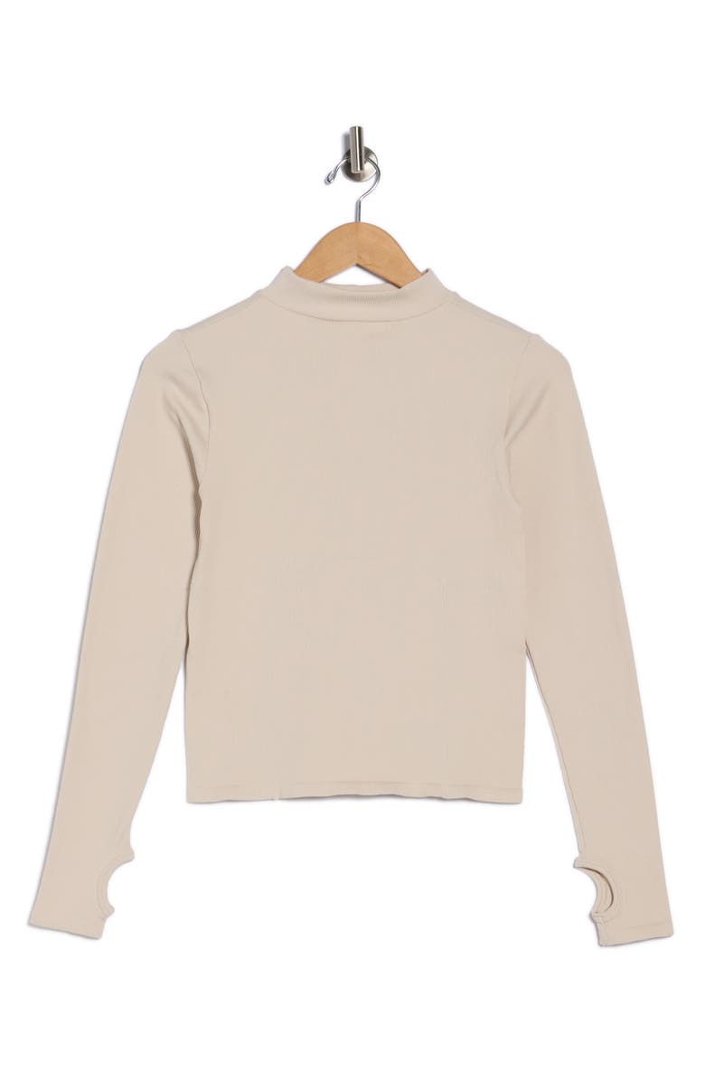 90 DEGREE BY REFLEX Priscilla Seamless Long Sleeve Activewear Top, Alternate, color, Crystal Gray